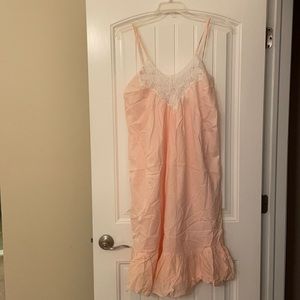 NWOT Vintage Victoria Secret Cotton Pink Lace Night Gown